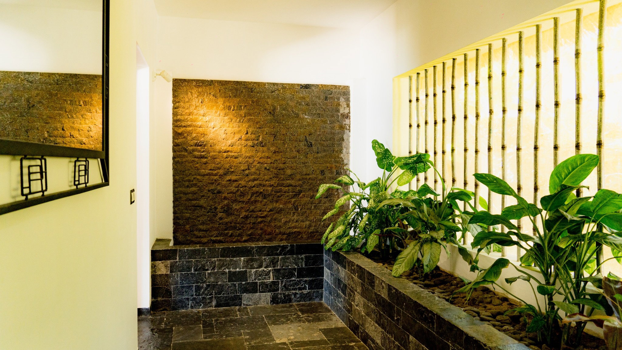 Mur d'eau à l'intérieur