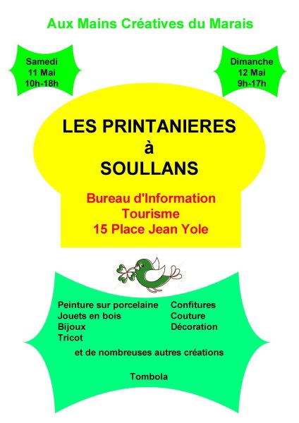 Exposition artisanale Les Printanières Soullans Vendée