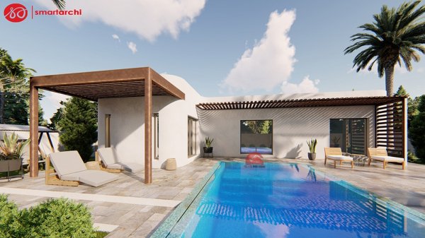 Vente Modèle plan 2 chambres piscine privée Djerba Tunisie
