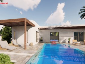 Vente Modèle plan 2 chambres piscine privée Djerba Tunisie