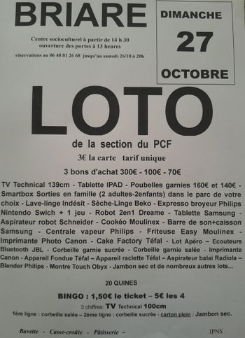 LOTO réservation 06 48 81 26 68 Briare Loiret