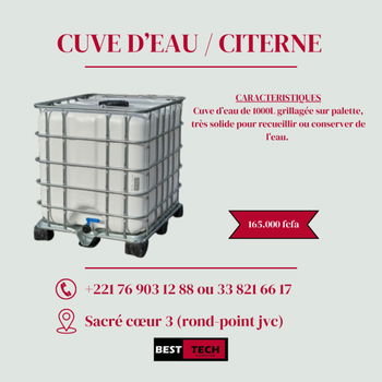 DES CUVES D’EAU/CITERNE EN VENTE BON PRIX Dakar S&eacute;n&eacute;gal