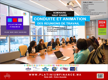 Annonce FORMATION haut cadre Conduire animer 1 réunion travail Casablanca