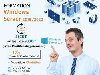 Formation Windows Server 2019/2022 Tunis Tunisie