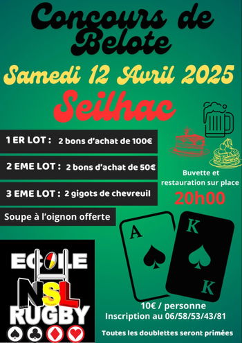Concours belote Seilhac Corrèze