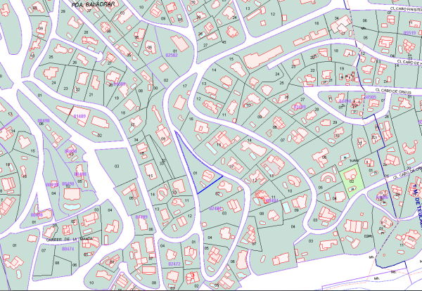 PLANO IMPLANTATION  DU CADASTRE
