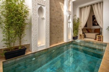 Vente riad maison d&#039;hotes 4 chambres piscine Marrakech Maroc