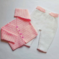 Layette tricotée main pas cher modèle tricot bébé