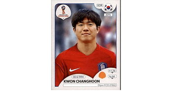 Autocollant 489 Kwon Changhoon Panini FIFA World Cup Russia 2018 Esch