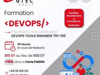 Annonce Formation &amp; Certification DevOps Tools Engineer L&#039;Ariana Tunisie