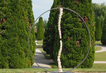 Sculpture Pierre Métal Jardin Terrasse Bords Piscine Montreux Suisse