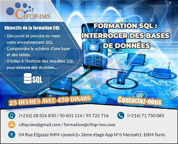 Formation pratique #SQL # Tunis Tunisie