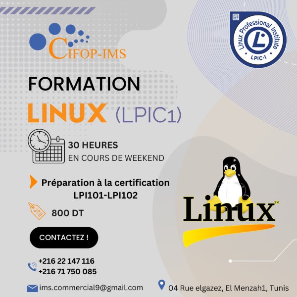 Formation Linux LPIC1 Tunis Tunisie
