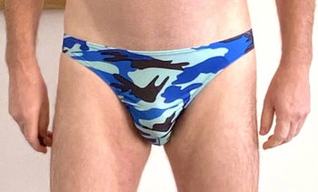 slip camouflage bleu