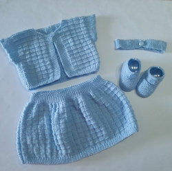 Ensemble tricot bébé layette tricotée main