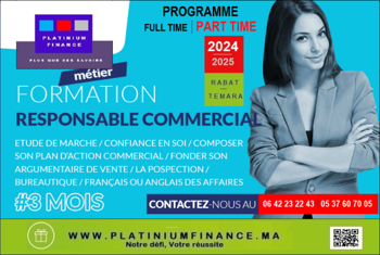 FORMATION COMPLETE – RESPONSABLE COMMERCIAL Rabat Maroc