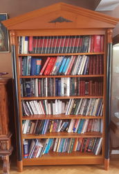 Bibliothèque Biedermeier en merisier massif