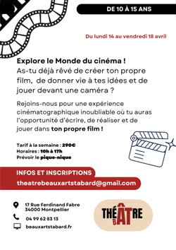 Affiche stage cinéma