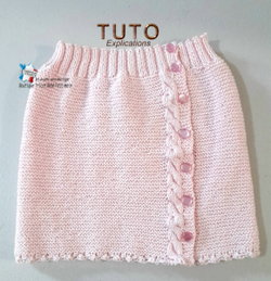 jupe tuto explication tricot bébé