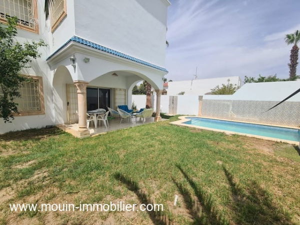 villa avec piscine à louer à Jinen Hammamet