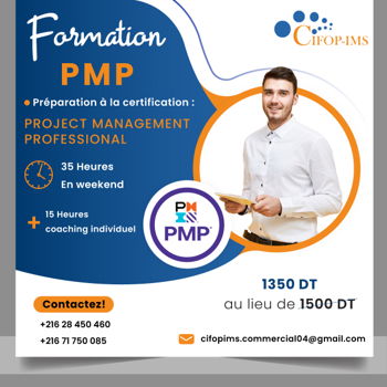 Annonce Formation &amp; Préparation certification PMP Tunis Tunisie