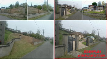 vue de la rue et exemples d'implantation