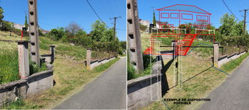Vue entrée et exemple idée de dispo possible