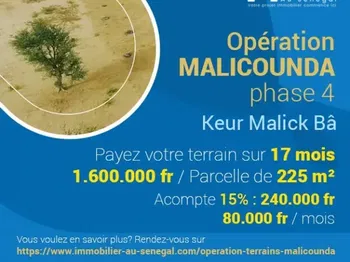 Terrain de 225 mètres carrés à Malicounda