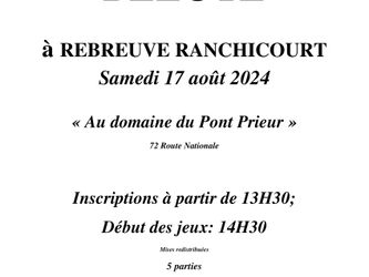 Annonce concours BELOTE Rebreuve-Ranchicourt Pas de Calais
