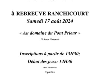 Annonce concours BELOTE Rebreuve-Ranchicourt Pas de Calais