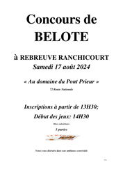 Annonce concours BELOTE Rebreuve-Ranchicourt Pas de Calais