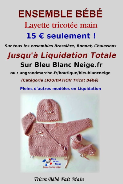 Ensembles tricot bébé en liquidation tricotés main