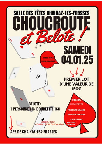 Choucroute & Belote Chainaz-les-Frasses Haute Savoie