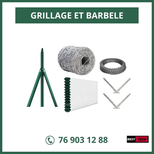 grillage et barbelées