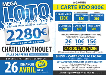 Affiche Loto avec Lots