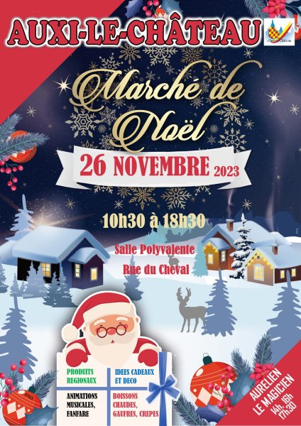 Marché Noël 2023 d'Auxi-le-Château Pas de Calais