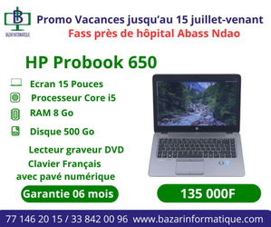Annonce PROMOTION ORDINATEUR HP PROBOOK 650 Dakar Sénégal
