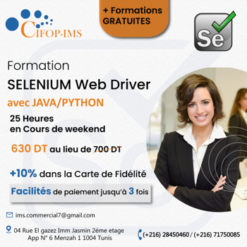 Annonce Formation Selenium Automatiser les Tests Tunis Tunisie