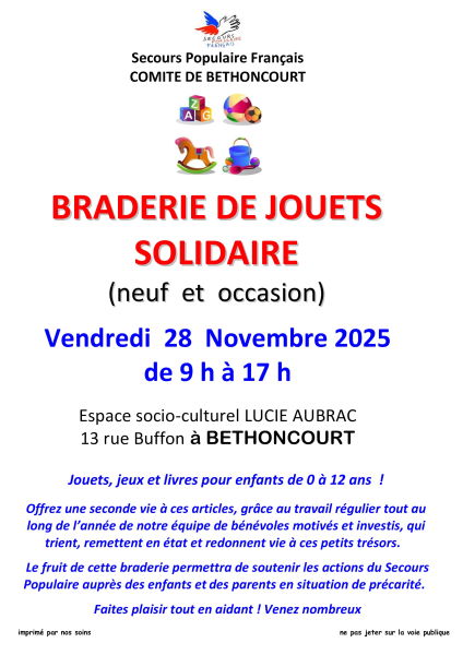 BRADERIE JOUETS
