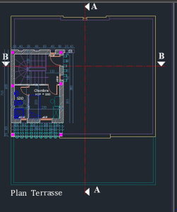 plan terrasse avec possibilité extension