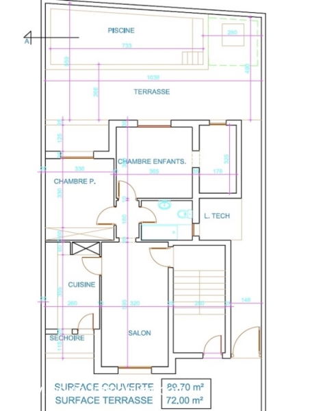 S+2 avec piscine privée à vendre à mrezka