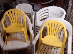 vend chaises salon jardin PVC Transat pliant Saint-Sylvain-d&#039;Anjou
