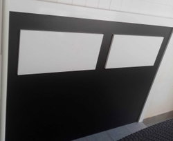 tête de lit blanc/noir 
