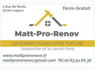 Annonce Couvreur charpente toiture zinguerie Cognac Charente