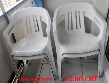 Annonce Chaises jardin 4 pièces prix unité Lot 4 CHF Lausanne Suisse