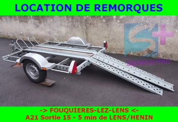 Location remorque porte moto 3 roues MP3 Niken Yourban Tricity Metropolis Quadro