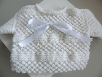 Trousseau Blanc bébé tricot fait main Sète Hérault