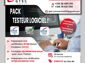 Annonce Pack Formation Testeur Logiciel Tunis Tunisie