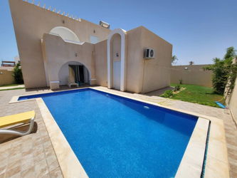 Location villa piscine djerba proche plage Tunisie