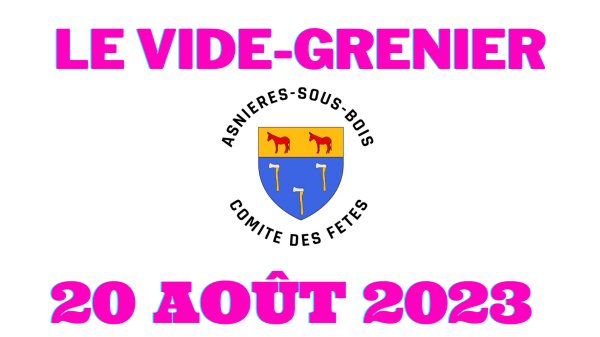 Vide-Grenier d'Asnières-sous-Bois Yonne